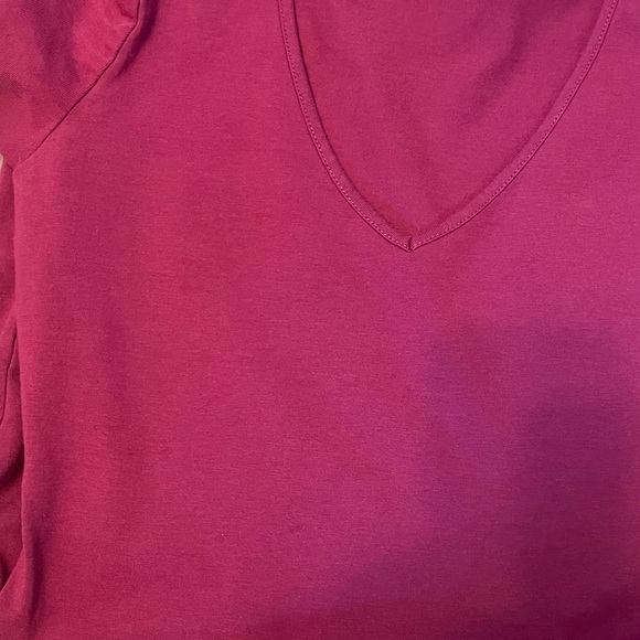 VENUS 3/4 Sleeve Dress in Deep Burgundy - Picture 7 of 7